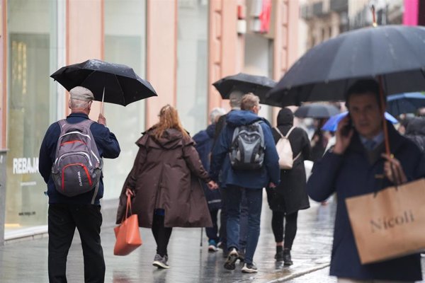 La borrasca Jana activará este domingo alertas amarillas y naranjas por tormentas en once comunidades