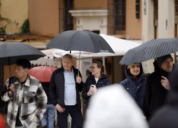'Laurence' deja a Málaga en aviso naranja este lunes por lluvias de hasta 80 l/m2 y en amarillo al occidente andaluz