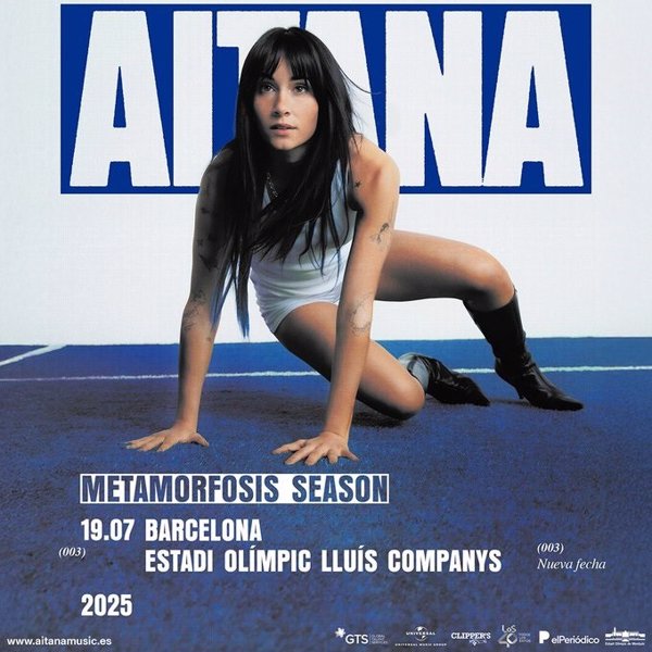 Aitana actuará en el Estadi Olímpic de Barcelona el 19 de julio
