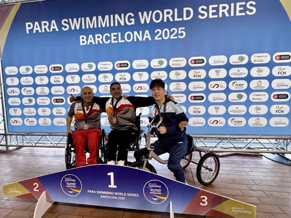 Oro para Miguel Luque y tres platas más en las Series Mundiales de Natación Paralímpica en Barcelona