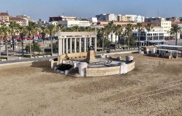 Valencia apuesta por reconstruir el Monumento a Sorolla en su lugar original, sobre la arena y de cara al mar