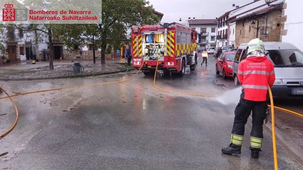 Las tormentas del domingo causaron inundaciones en una veintena de viviendas de Iturmendi (Navarra)