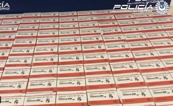 Detenido un hombre en Madrid con 10.950 pastillas de potenciadores sexuales listas para su venta