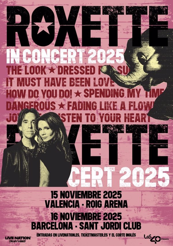 Roxette actuará el 16 de noviembre en Barcelona