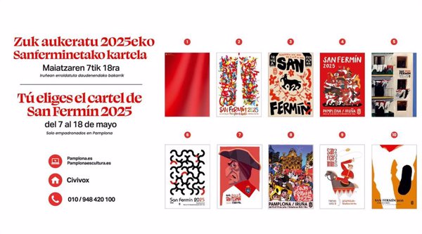 Seleccionados los diez carteles que optarán a anunciar los Sanfermines 2025