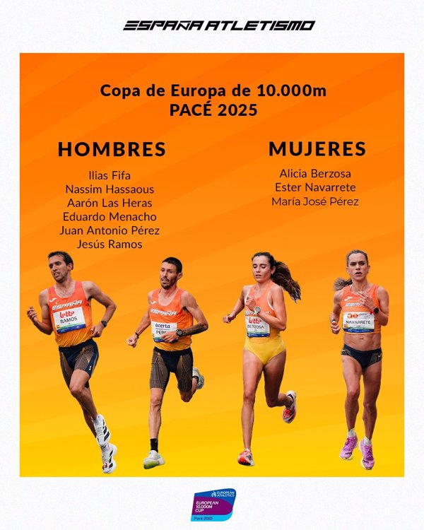 CORR. España viaja con nueve atletas a la Copa de Europa de 10.000 metros de Pacé