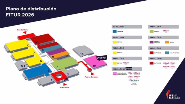Fitur 2026 incorpora el pabellón 12 para su 46º edición, con México como País Socio