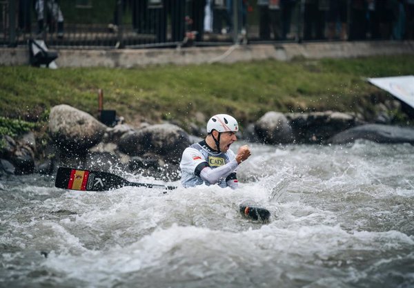 El piragüista español Miquel Travé, campeón de Europa en C1