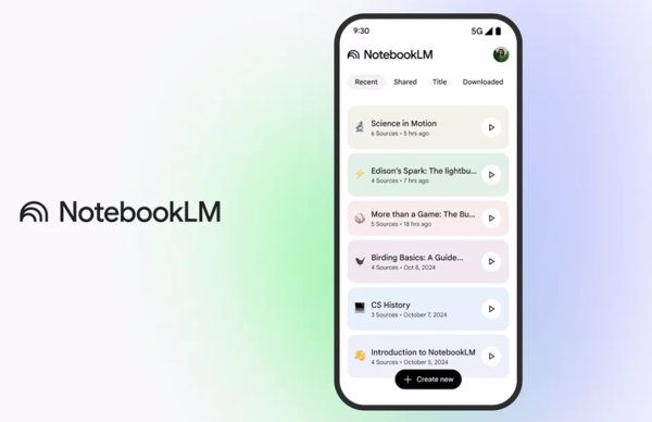 NotebookLM tiene una app indvidual para Android e iOS que permite escuchar los resúmenes de audio sin conexión