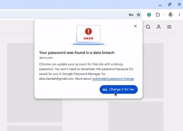 Google lanzará su nueva función de cambio automático de contraseñas filtradas para Chrome a finales de 2025