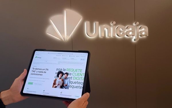 Unicaja lanza una cuenta 'online' con hasta un 3% TAE el primer año para nuevos clientes