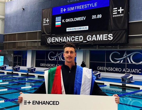 El nadador griego Kristian Gkolomeev bate el récord mundial de 50 metros estilo libre con dopaje permitido