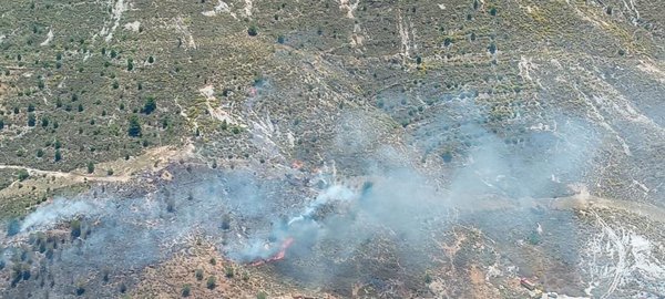 Extinguido el incendio forestal que se inició en Berja (Almería) por el siniestro de un turismo
