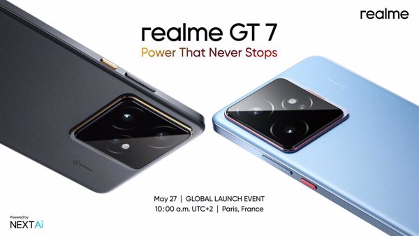 Los nuevos realme GT 7 y GT 7T traen una tapa trasera de grafeno y una batería de 7.000 mAh con carga rápida de 120W