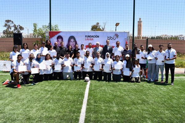 160 niños y 40 entrenadores participan en las actividades desarrolladas en Marruecos por TIBU África y LaLiga