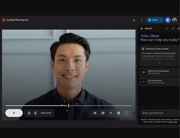 Google amplía las funciones de Gemini en Google Drive para que pueda resumir vídeos almacenados