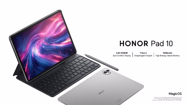 Honor anuncia la tableta Honor Pad 10 con Snapdragon 7 Gen 3 y pantalla 2,5K