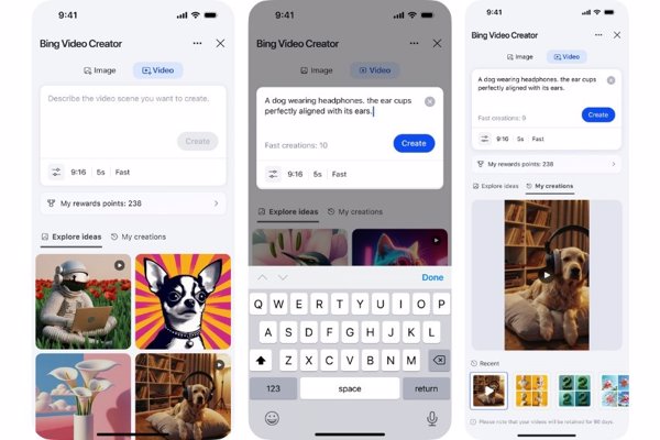Microsoft lanza Bing Video Creator, su nueva herramienta para generar vídeos cortos impulsados por Sora de OpenAI