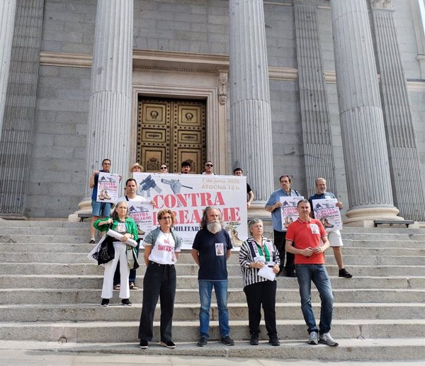 Asociaciones llaman a manifestarse el sábado en Madrid para decir al PSOE 'No' al rearme y al aumento del gasto militar