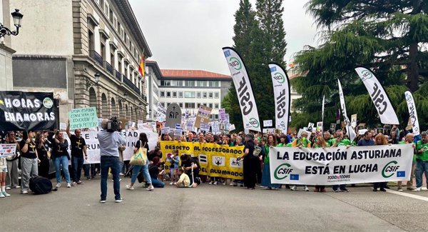 La huelga educativa en Asturias registra este martes un seguimiento del 24%, con mayor incidencia en Infantil y Primaria