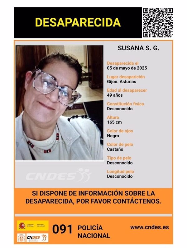 Policía pide colaboración ciudadana para encontrar a una mujer que fue vista por última vez en Gijón el 7 de mayo