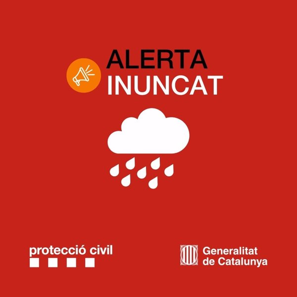 Cataluña activa la alerta Inuncat por lluvias intensas este martes por la tarde en 12 comarcas
