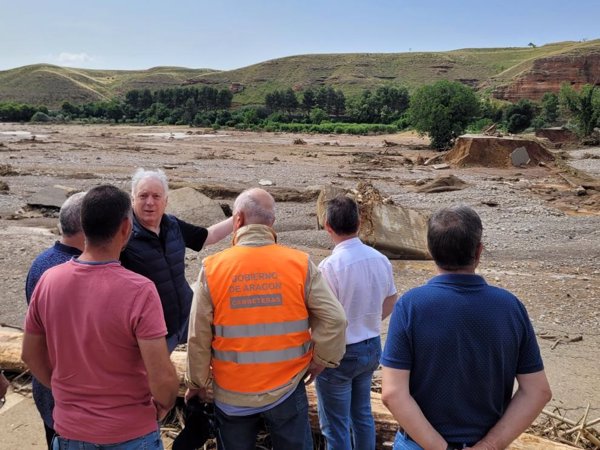 La reparación de puentes y tramos dañados por las tormentas en Aragón llevará seis meses y costará 6 millones de euros