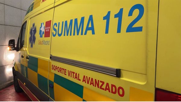 Herido de gravedad un hombre en Madrid tras sufrir un corte en la arteria radial al caerle encima un cristal