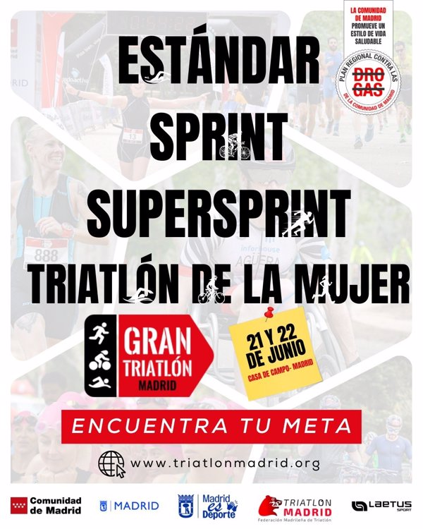 Cerca de 3.200 triatletas participan este fin de semana en el Gran Triatlón de Madrid en la Casa de Campo