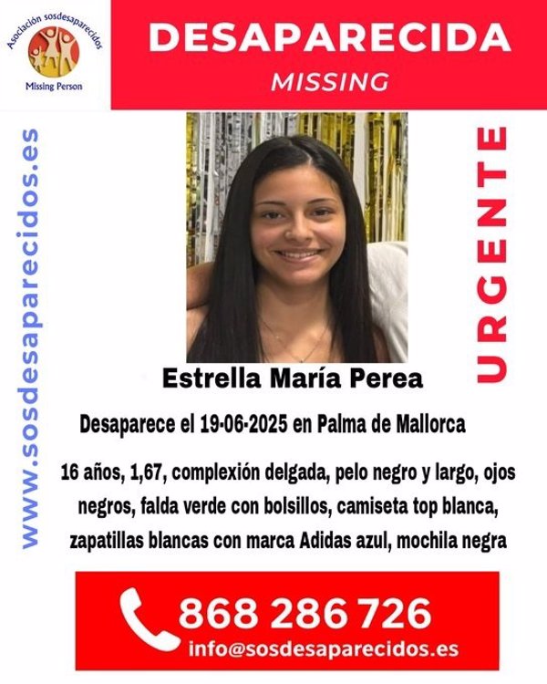 Buscan a una menor de 16 años desaparecida desde el jueves en Palma