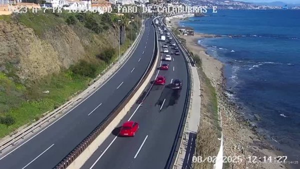 Fallece una persona en un accidente de tráfico en el tramo de la autovía A-7 por Mijas