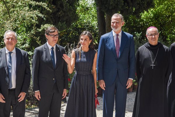 Los Reyes llegan a Montserrat para el acto de conmemoración del milenario de la Abadía