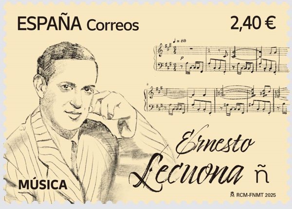 Correos emite un sello dedicado al compositor cubano Ernesto Lecuona