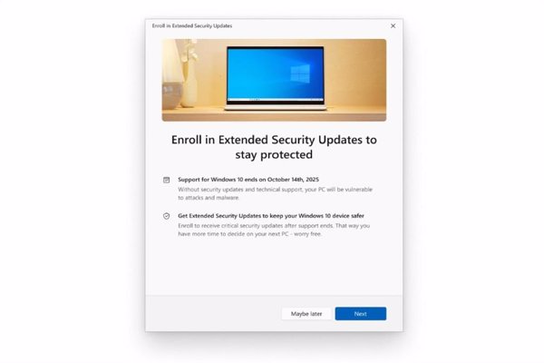 Microsoft ofrece actualizaciones de seguridad para Windows 10 a cambio de 1.000 puntos Microsoft Rewards