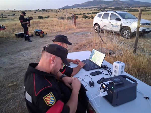 La UME envía una dotación con drones a Ávila para apoyar las tareas de reparación de la tubería de suministro de agua