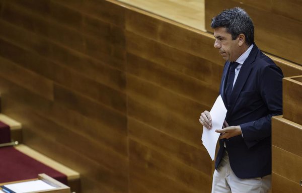 Mazón responderá preguntas sobre su dimisión y el control del gasto en el último pleno del curso esta semana