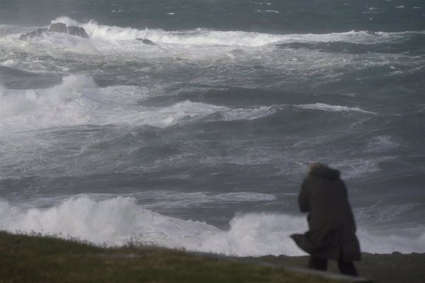 Vientos de más de 100 kilómetros por hora en Cedeira (A Coruña) en una jornada de aviso amarillo en el litoral