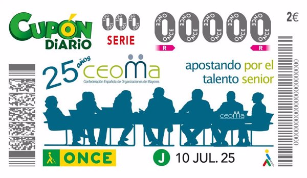 CEOMA será protagonista de un cupón de la ONCE por su 25 aniversario