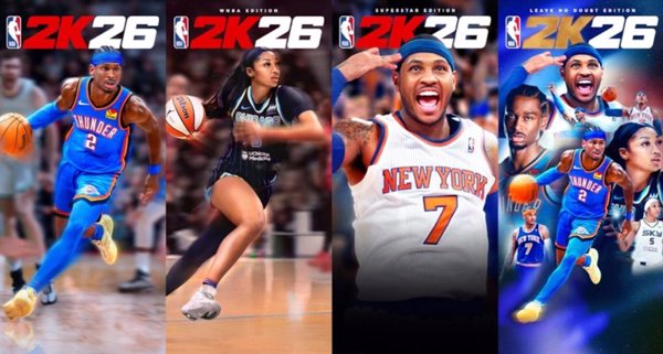 Shai Gilgeous-Alexander, Angel Reese y Carmelo Anthony, protagonistas de las portadas de NBA 2K26