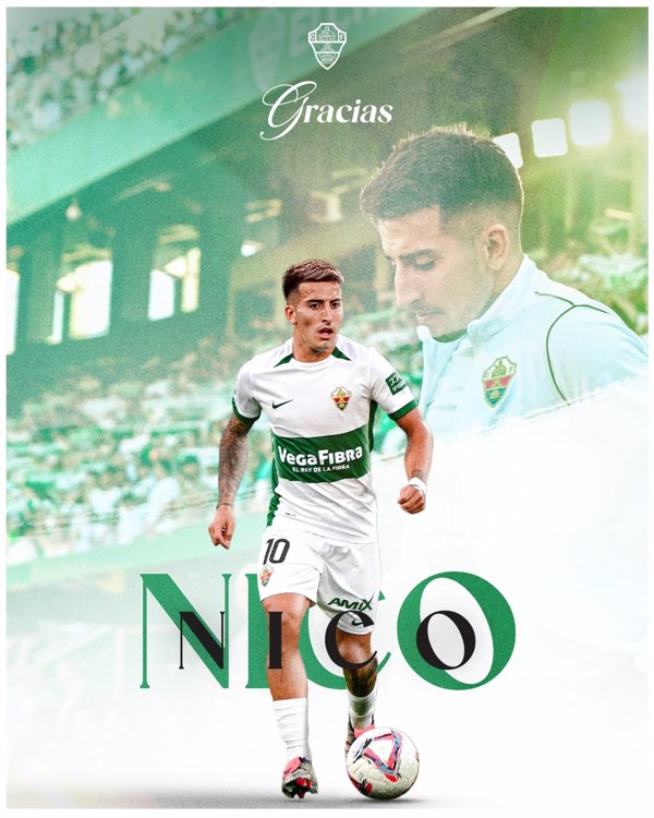 El centrocampista argentino Nico Fernández se marcha del Elche y ficha por el New York City