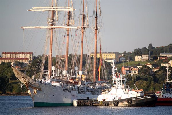 El Juan Sebastián de Elcano rinde homenaje este sábado en A Coruña al aniversario de la expedición de 1525