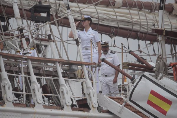 La princesa Leonor llega a Marín y finaliza su crucero de instrucción a bordo del Juan Sebastián de Elcano