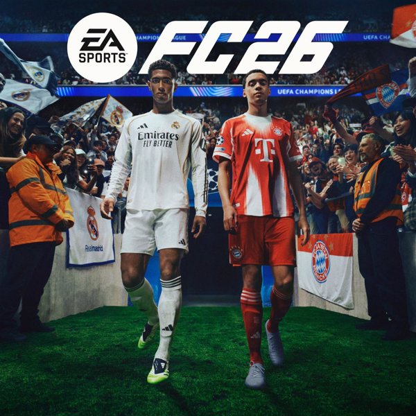 Jude Bellingham y Jamal Musiala, protagonistas de la portada del videojuego FC 26