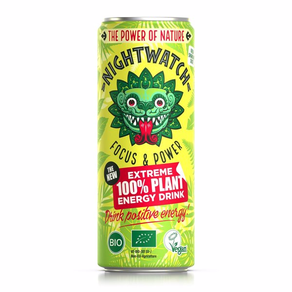 La marca de bebidas energéticas 100% vegetal Nightwatch llega a España