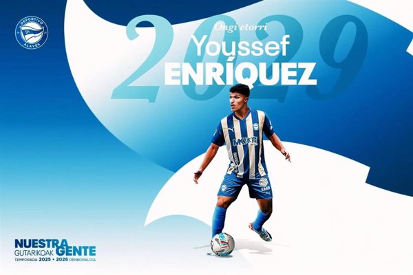 El lateral zurdo Youssef Enríquez refuerza al Deportivo Alavés para las cuatro próximas temporadas