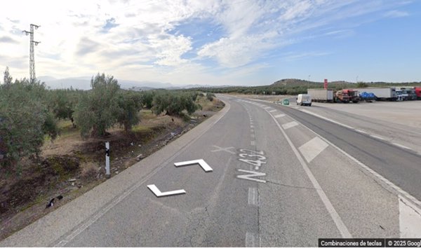 Mueren dos empresarios de Alcaudete (Jaén) al salirse su coche en la N-342 y chocar contra olivos