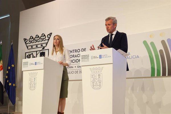 Guardiola y Rueda reivindican en una declaración institucional la necesidad de avanzar en el AVE con Portugal