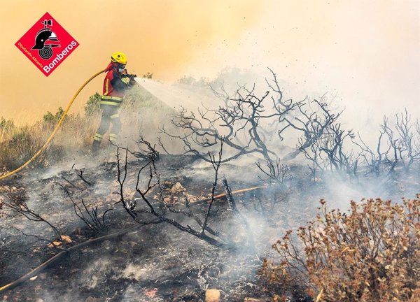 El incendio forestal de Ibi y Alcoi afecta a 185 hectáreas, de las que 147 son del parque de La Font Roja
