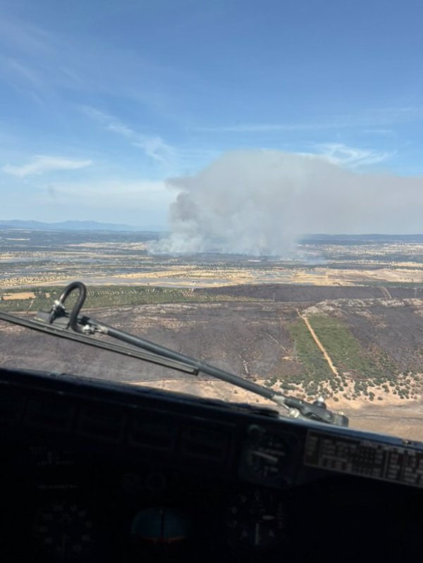 Preocupación por los vientos del oeste que podrían reactivar el flanco sur en Valdecaballeros (Badajoz)