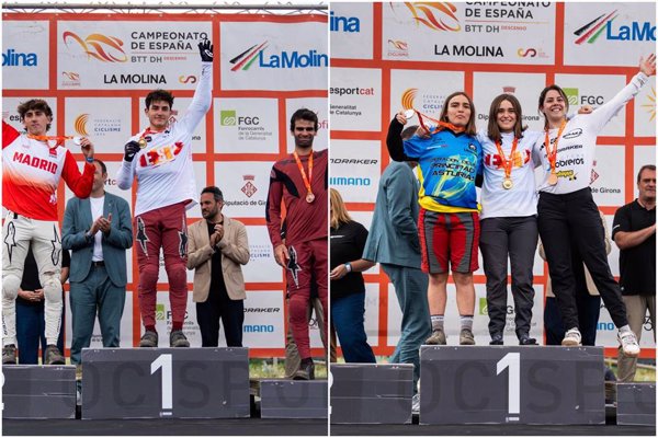 Dani Castellanos y Natalia Menéndez, campeones de España de descenso en La Molina